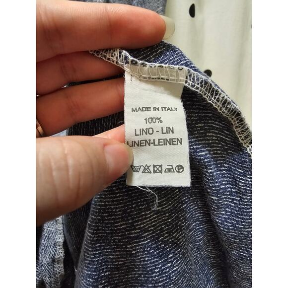 Carry Me Paris 100% linen bubble hem dress pockets small - Picture 10 of 10